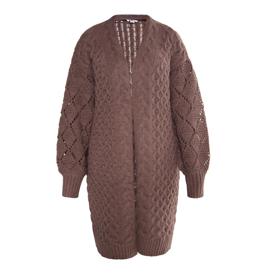 Usha Usha Gebreid vest Sivene bruin -