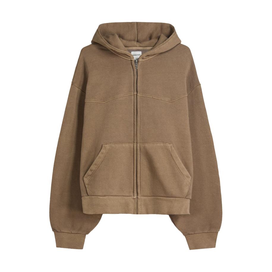 Bershka Bershka Sweatvest bruin -