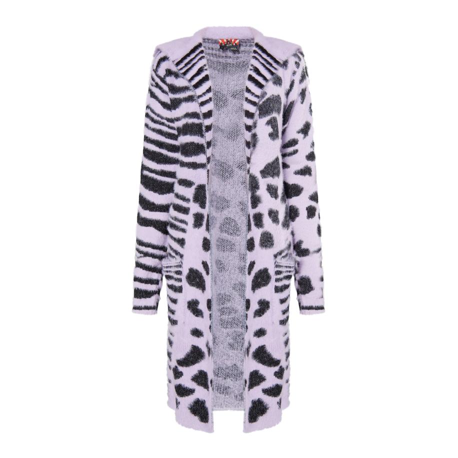 MYMO myMo ROCKS Gebreid vest Blonda pastellila / zwart -