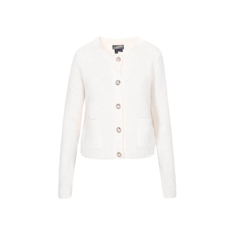 DreiMaster DreiMaster Vintage Gebreid vest offwhite -