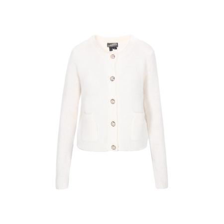 DreiMaster DreiMaster Vintage Gebreid vest offwhite