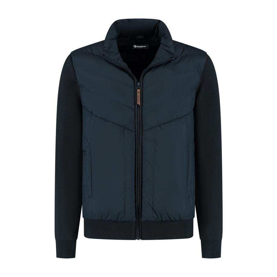 Travelin Travelin Gebreid vest Damian navy -
