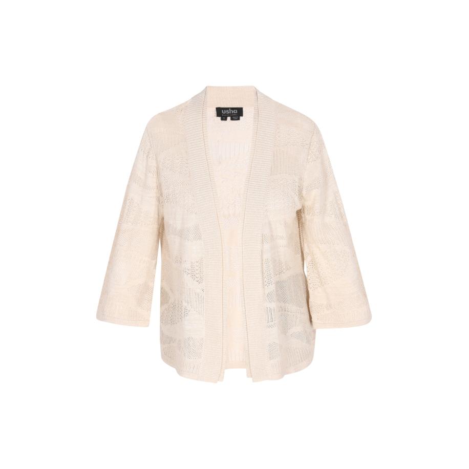 Usha usha BLACK LABEL Gebreid vest Fashion Look offwhite -