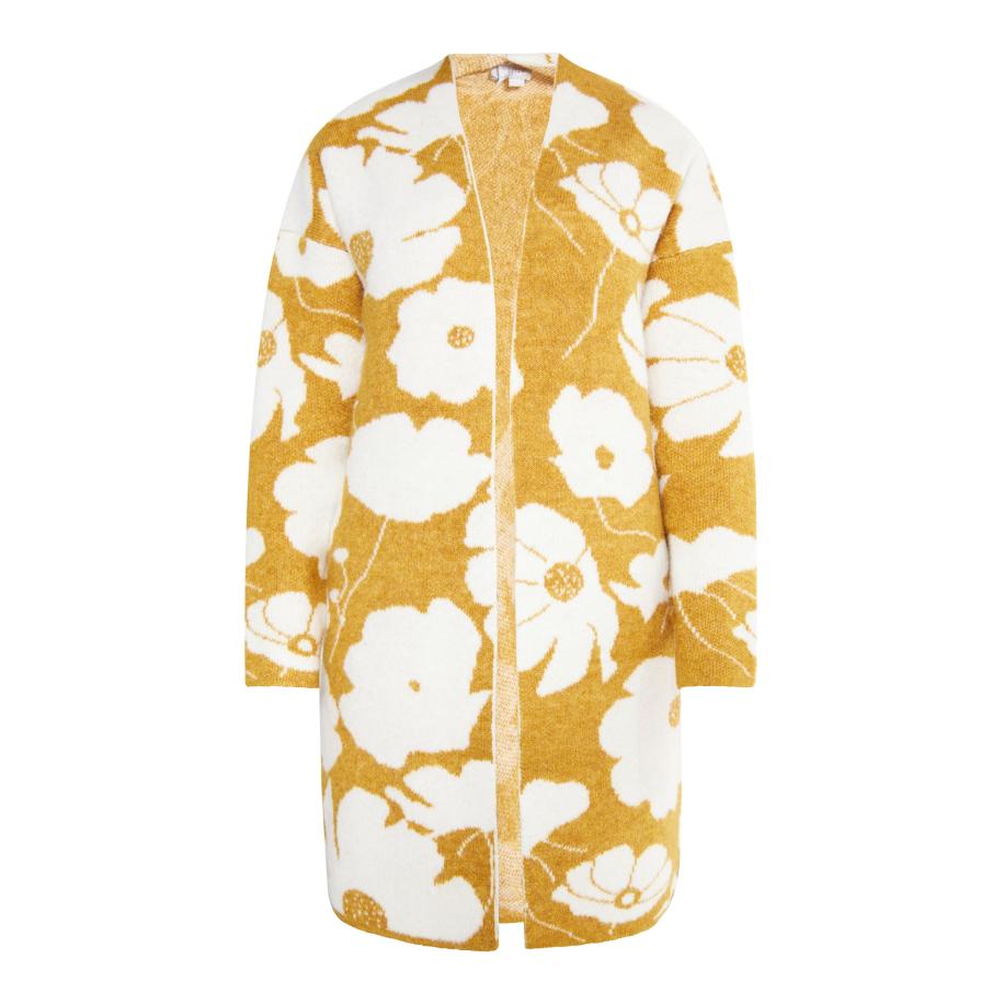 Usha Usha Gebreid vest Lurea curry / wit -