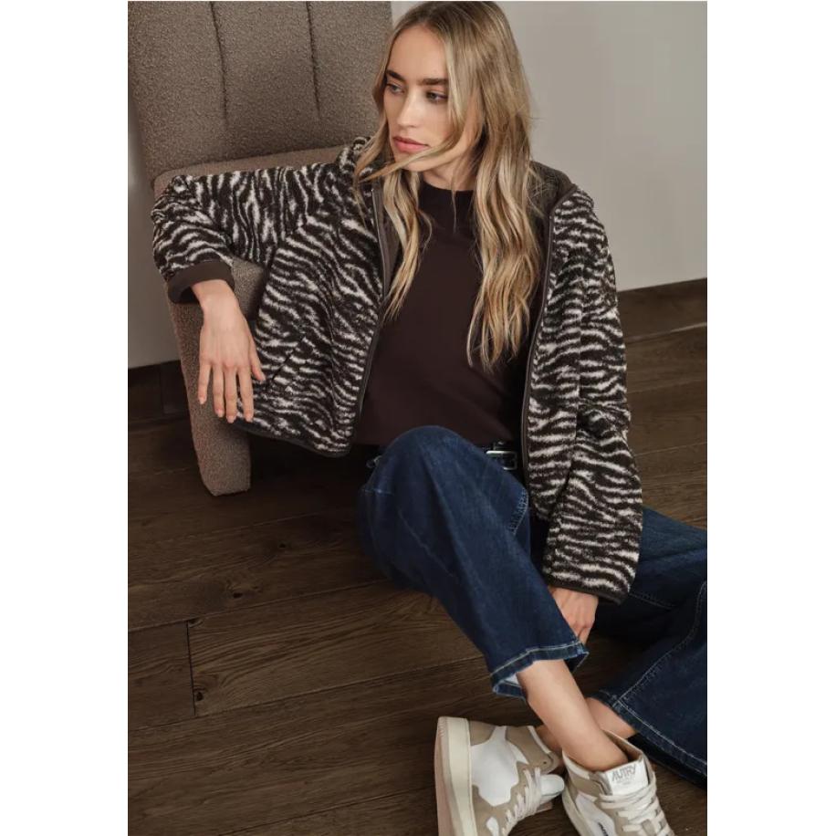 Street One Teddyjas met capuchon Bruin