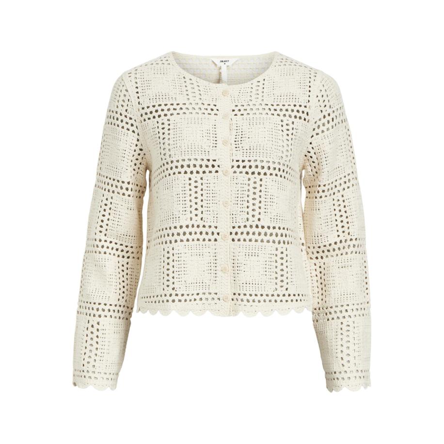 Object OBJECT Gebreid vest ecru -
