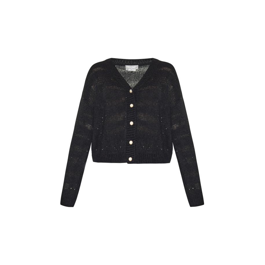 Usha Usha Gebreid vest zwart -