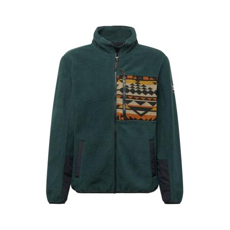 Iriedaily Iriedaily Fleece jas Wonderer Track groen / oranje / zwart / wit