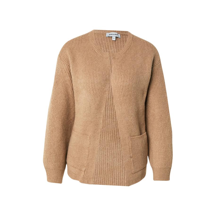 More & More MORE & MORE Gebreid vest camel -