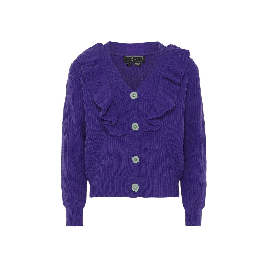 Faina faina Gebreid vest donkerlila -