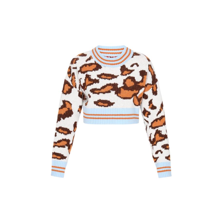 MYMO myMo ROCKS Gebreid vest beige / blauw / bruin / oranje -