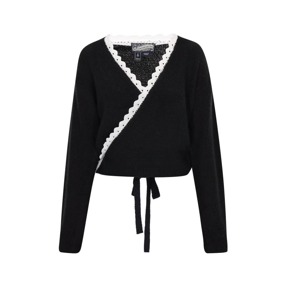 DreiMaster DreiMaster Vintage Gebreid vest zwart / wit -