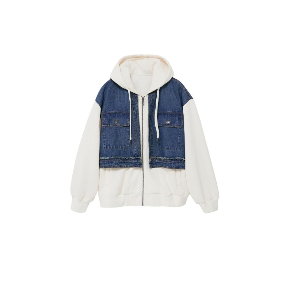 Desigual Desigual Sweatvest blauw denim / wit -