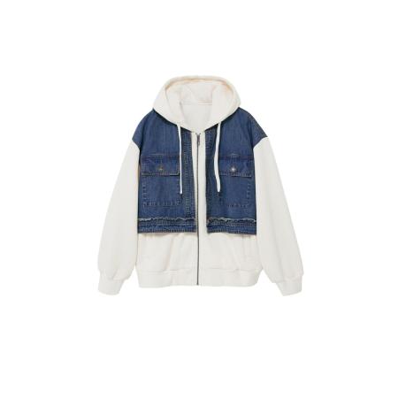 Desigual Desigual Sweatvest blauw denim / wit