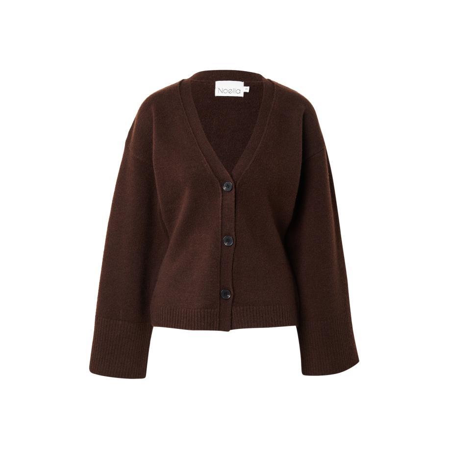 Noella Noella Gebreid vest Lenyx chocoladebruin -