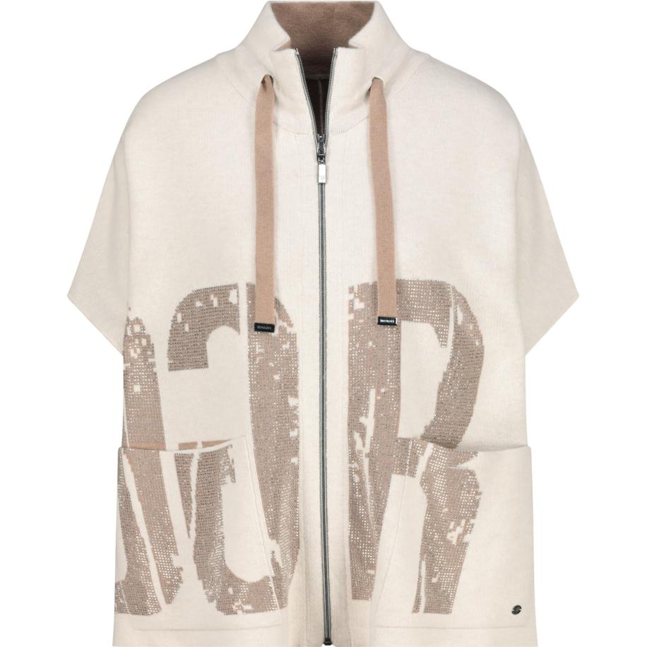 Monari monari Gebreid vest beige / crème -