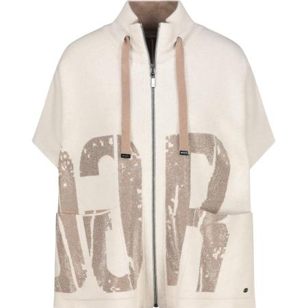 Monari monari Gebreid vest beige / crème