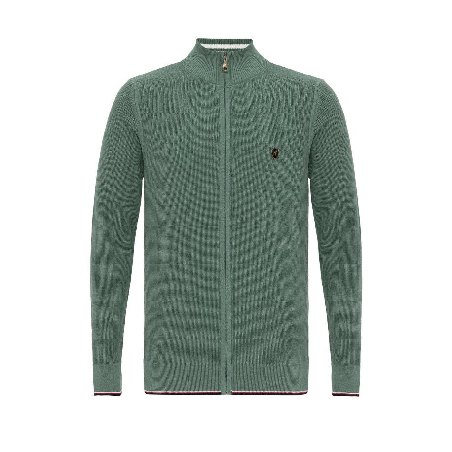 Williot Williot Gebreid vest navy / groen / rood / zwart -