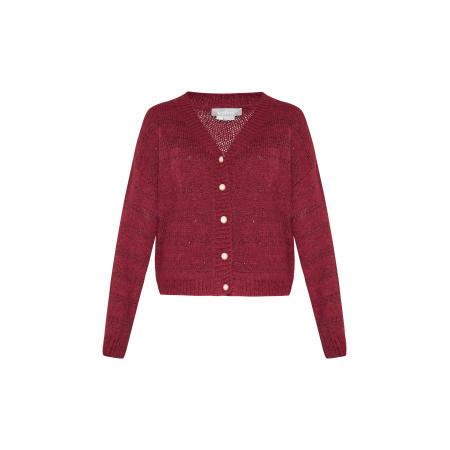 Usha Usha Gebreid vest bourgogne