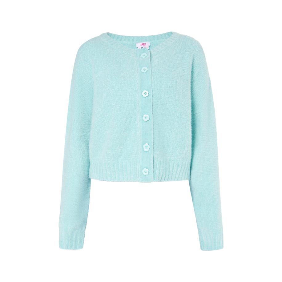 MYMO MYMO Gebreid vest hemelsblauw -