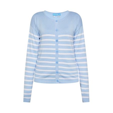 SANIKA SANIKA Gebreid vest lichtblauw / wit