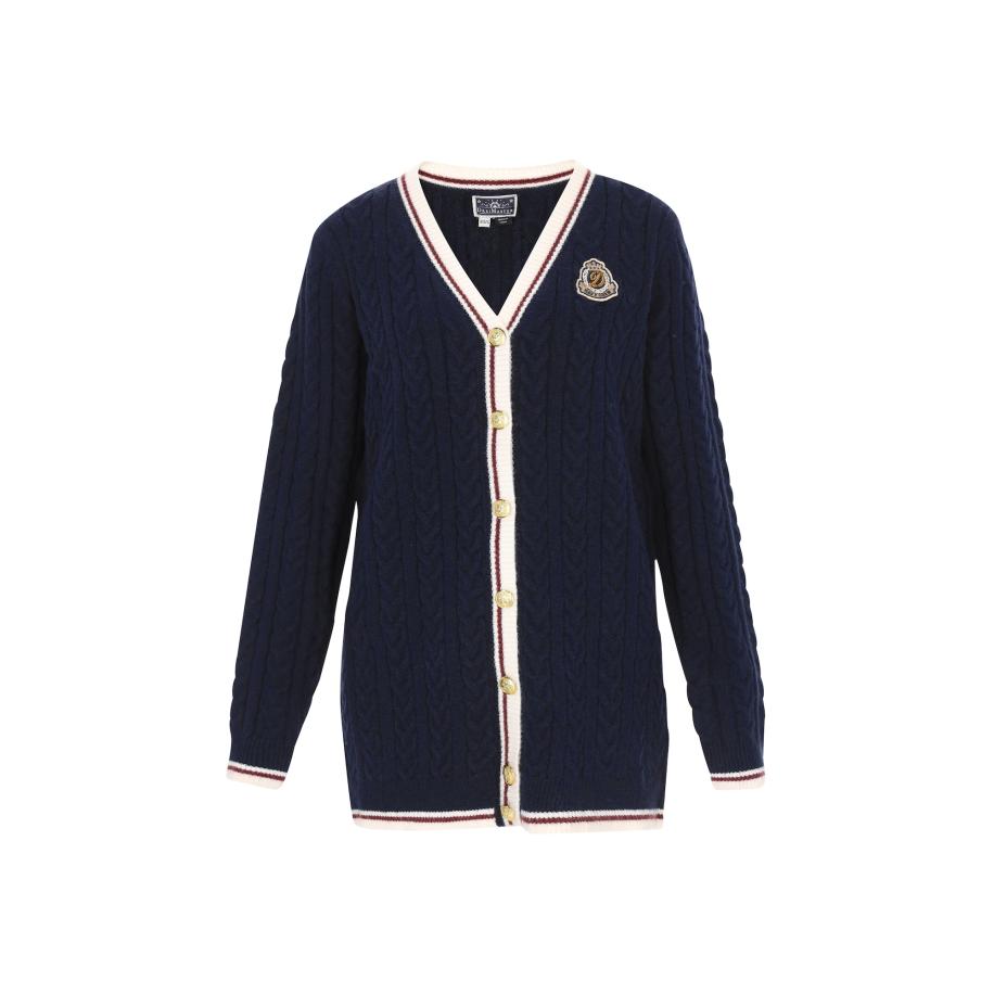 DreiMaster DreiMaster Maritim Gebreid vest donkerblauw / donkerrood -