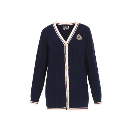 DreiMaster DreiMaster Maritim Gebreid vest donkerblauw / donkerrood