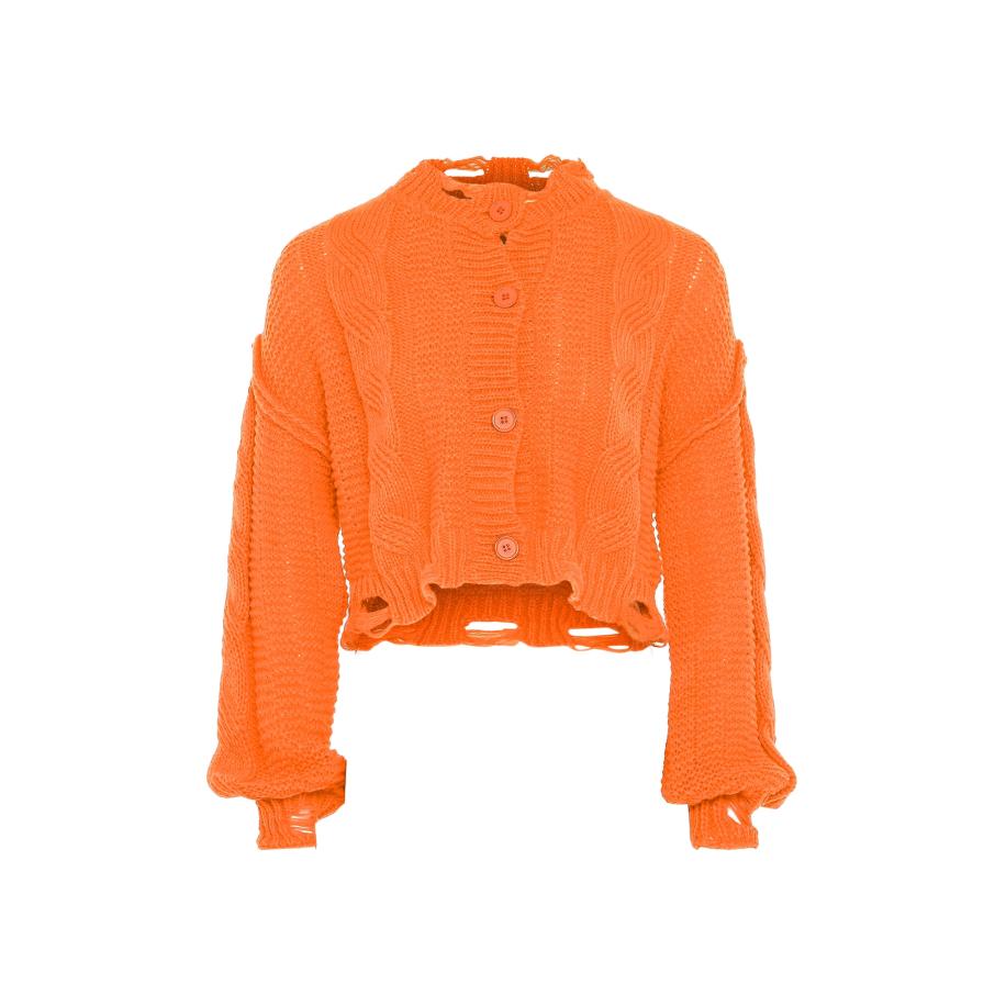MYMO MYMO Gebreid vest oranje -