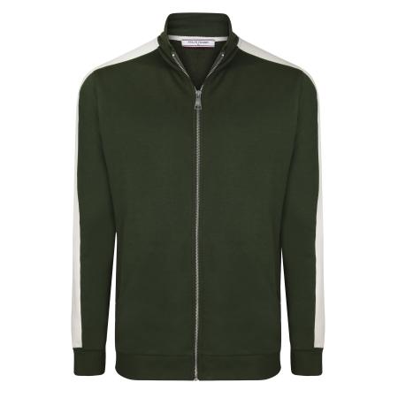 Felix Hardy Felix Hardy Sweatvest donkergroen / wit