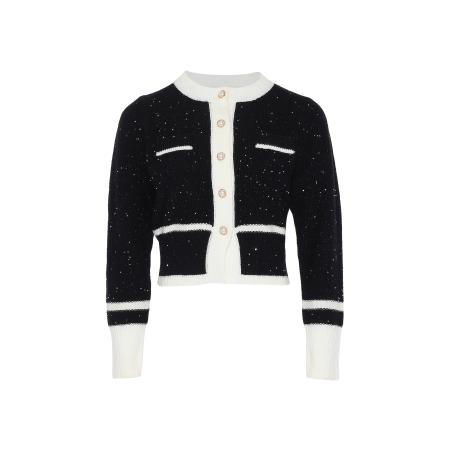 aleva aleva Gebreid vest zwart / wit