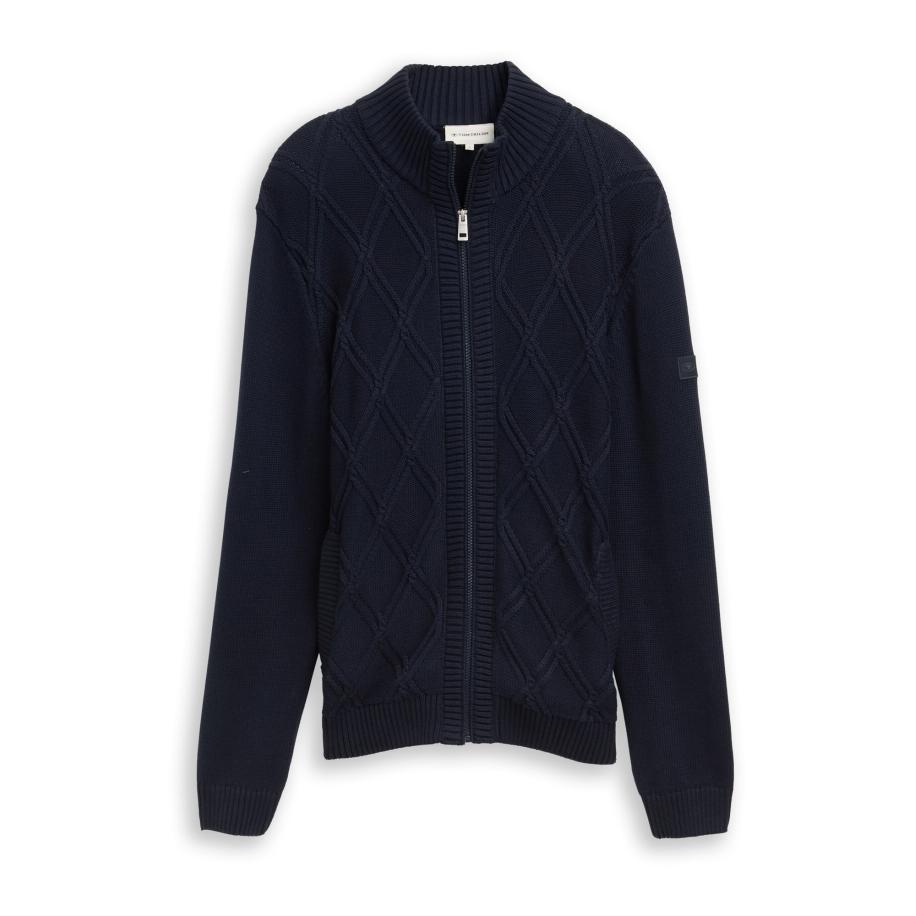 Tom Tailor TOM TAILOR Gebreid vest donkerblauw -