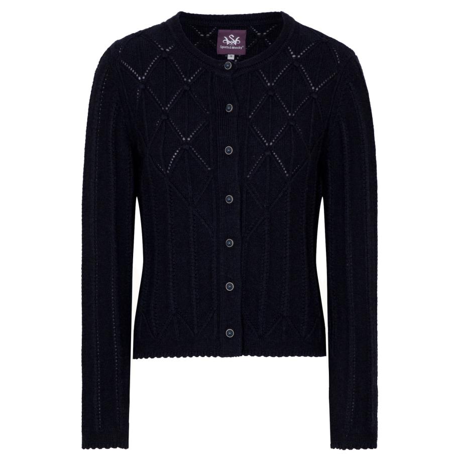 Spieth & Wensky SPIETH & WENSKY Gebreid vest Funkie nachtblauw -