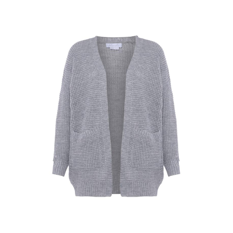 BLONDA BLONDA Gebreid vest grijs -