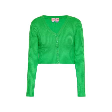 Swirly swirly Gebreid vest limoen