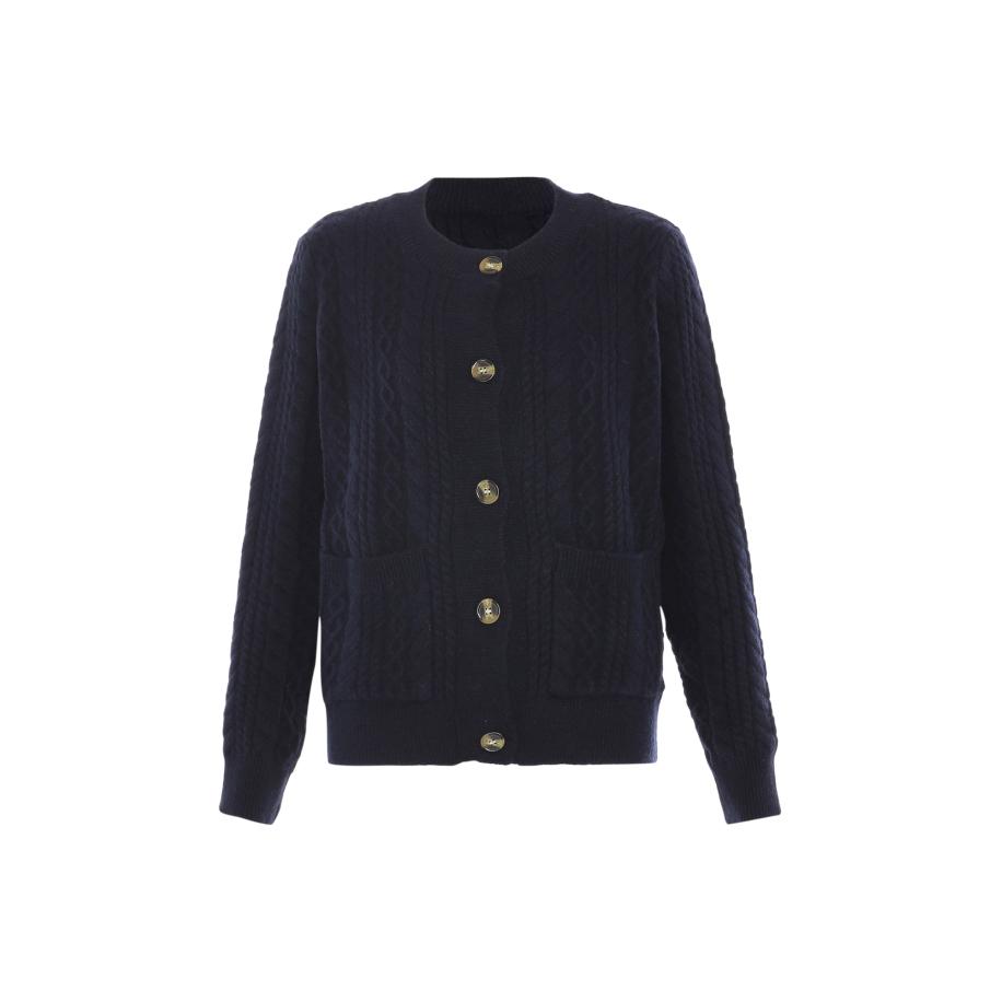 BLONDA BLONDA Gebreid vest marine -