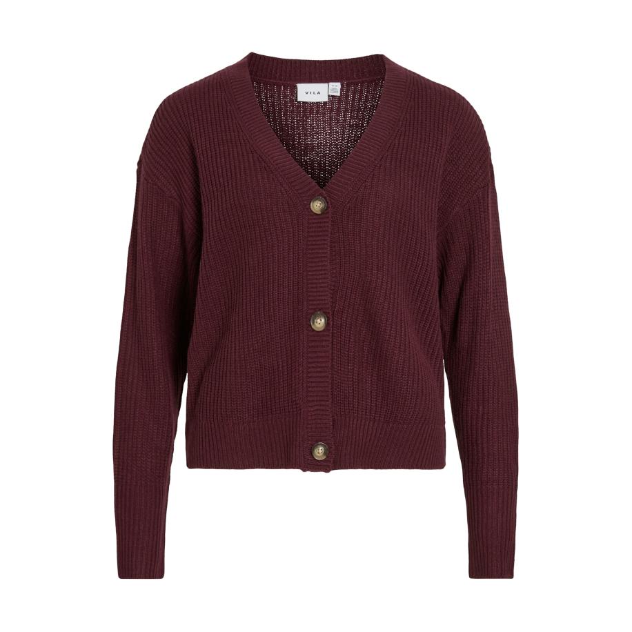 Vila VILA Gebreid vest VIAVELINE aubergine -