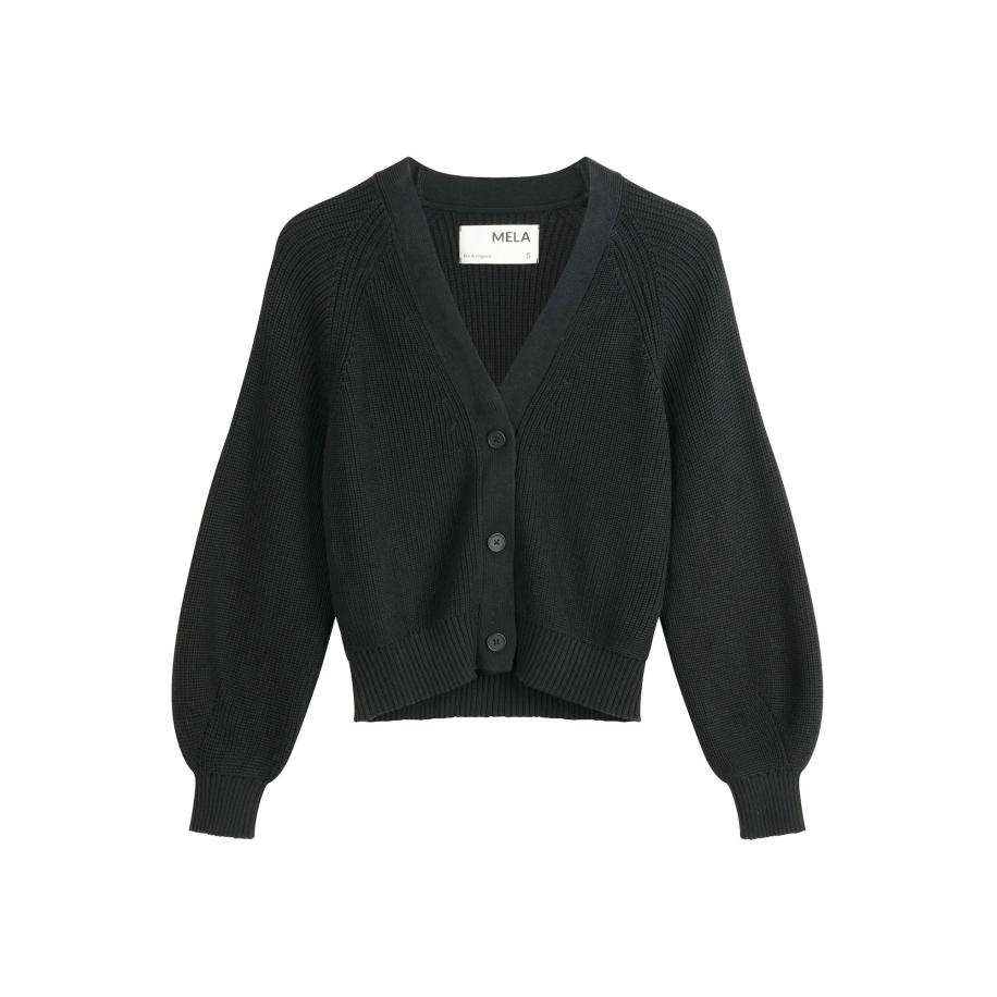 MELA MELA Gebreid vest BHUMA zwart -