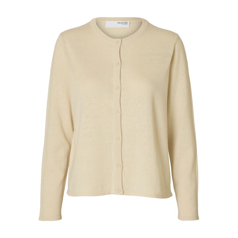 Selected SELECTED Gebreid vest SLFLaura ecru -