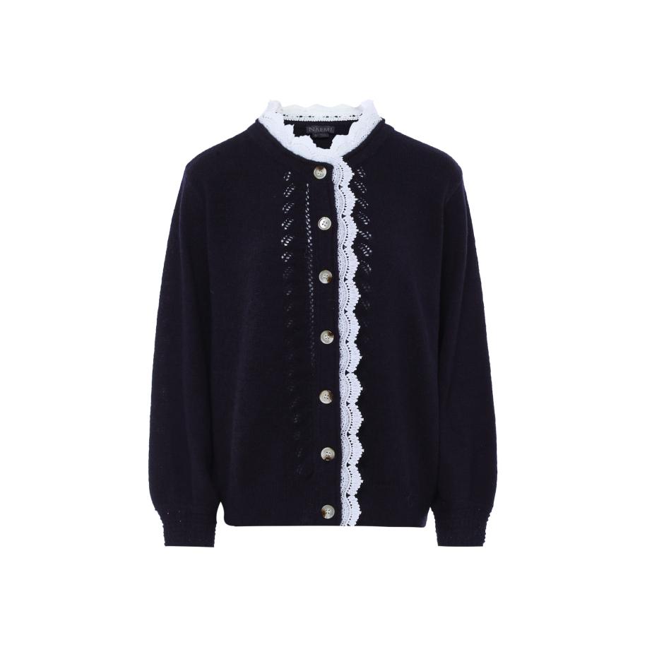 NAEMI NAEMI Gebreid vest zwart / wit -