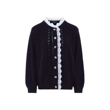 NAEMI NAEMI Gebreid vest zwart / wit