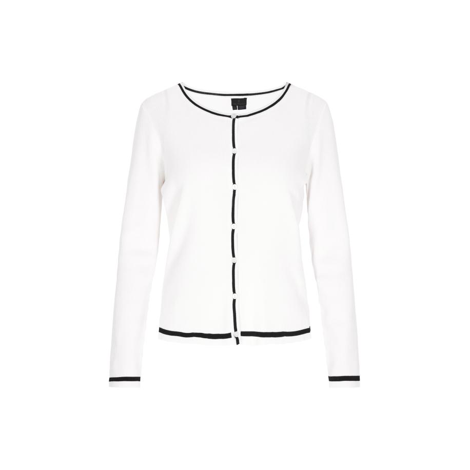 DreiMaster DreiMaster Klassik Gebreid vest zwart / offwhite -