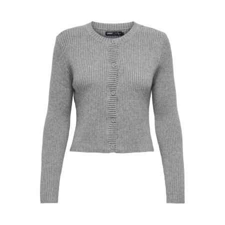 Only ONLY Gebreid vest ONLKatia grijs gemêleerd