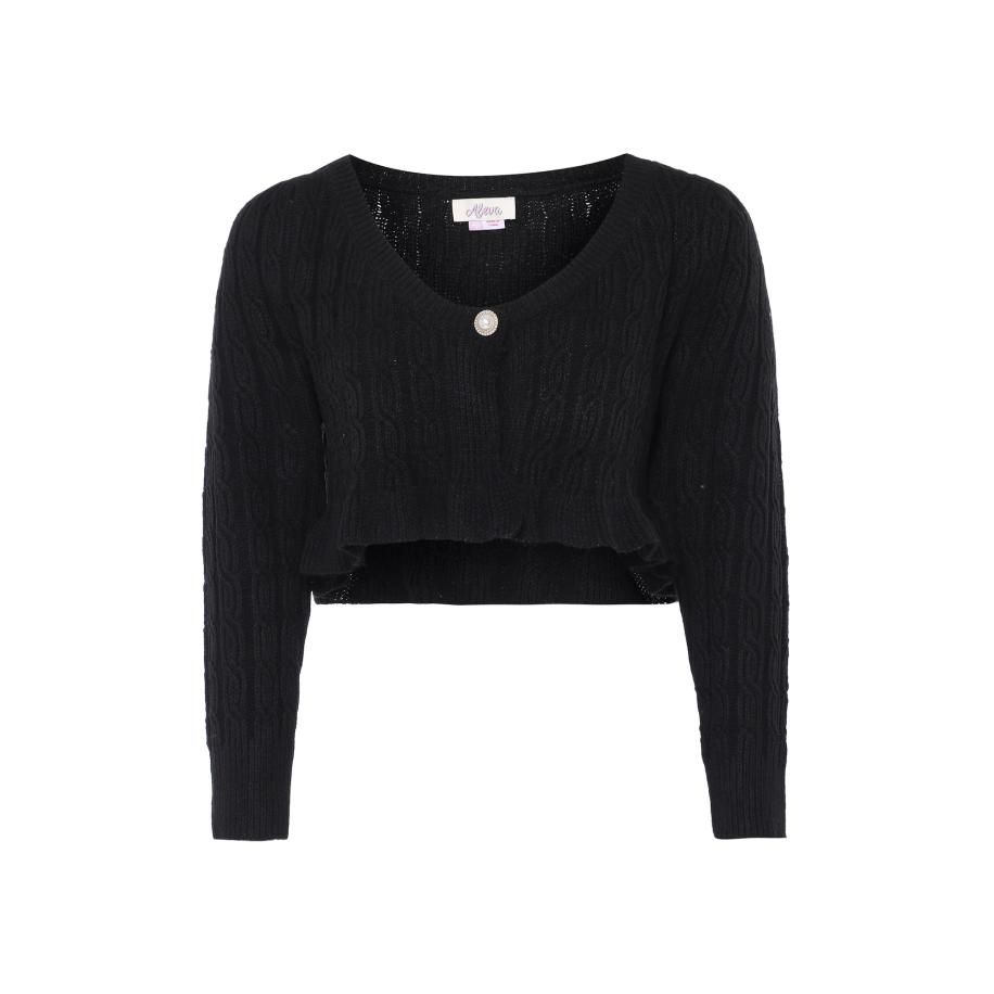 aleva aleva Gebreid vest zwart -