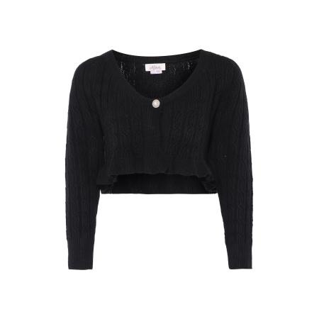 aleva aleva Gebreid vest zwart