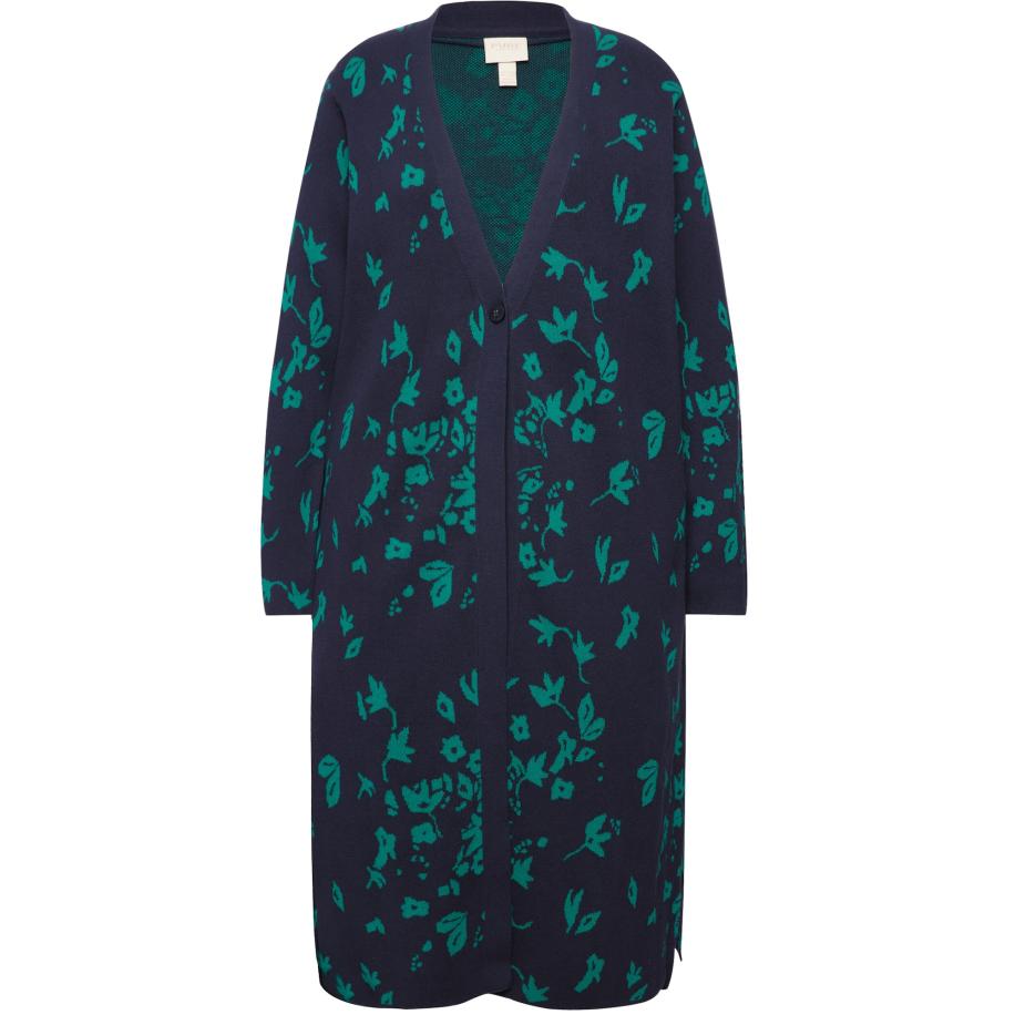 Ulla Popken Ulla Popken Gebreid vest marine / groen -