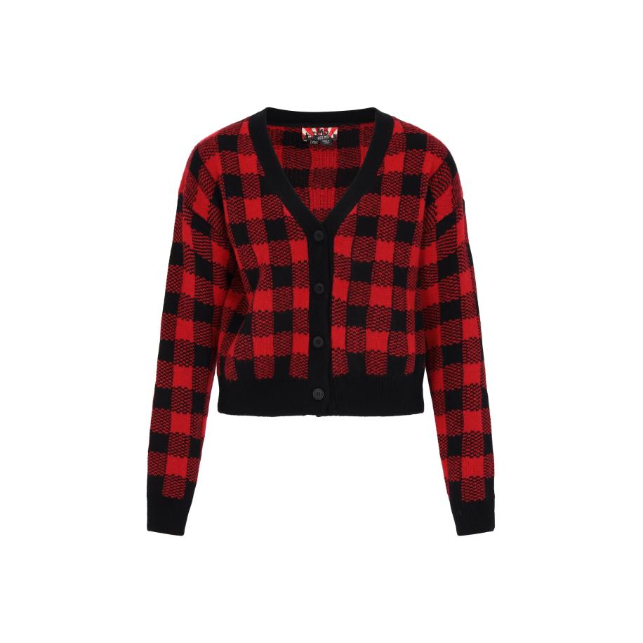 MYMO myMo ROCKS Gebreid vest rood / zwart -