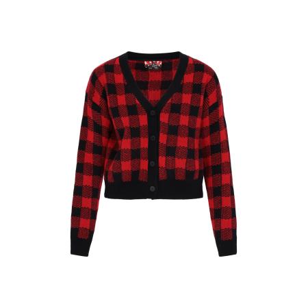 MYMO myMo ROCKS Gebreid vest rood / zwart