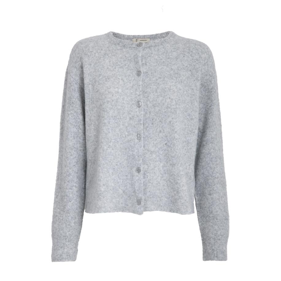 Peppercorn Peppercorn Gebreid vest Kate lichtgrijs -