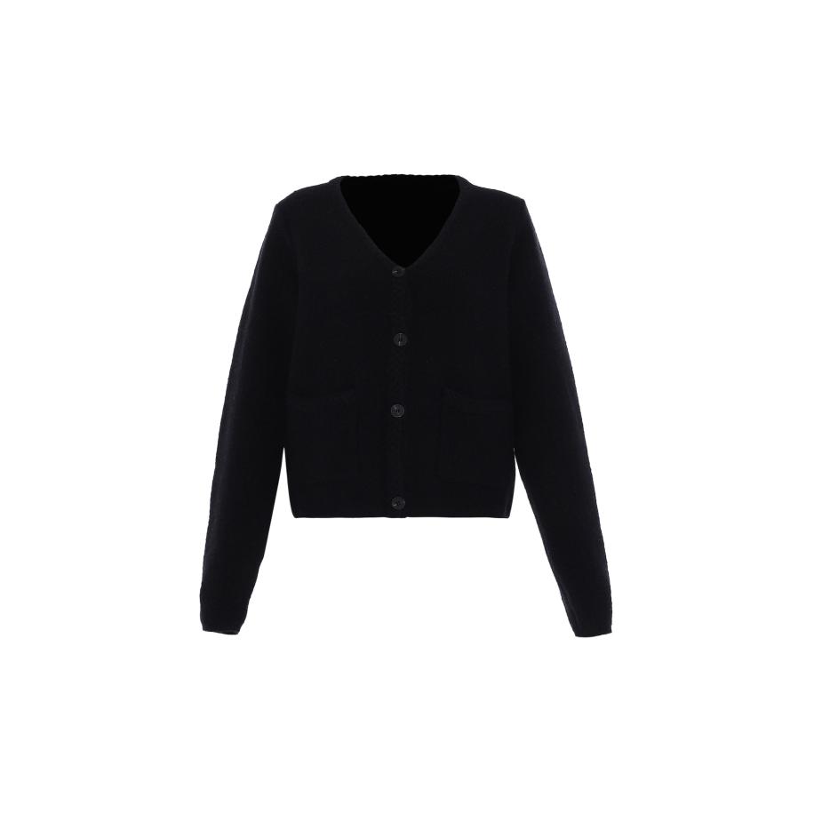 Faina faina Gebreid vest zwart -