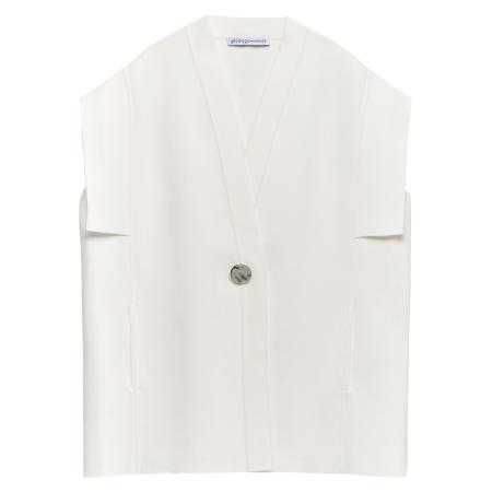 Adolfo Dominguez Adolfo Dominguez Gebreide bodywarmer ecru